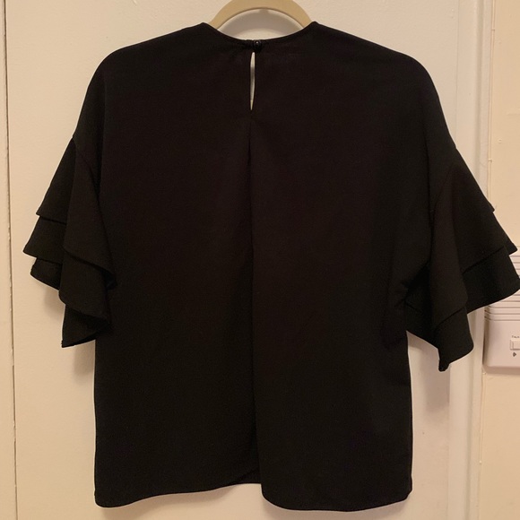 Black dress shirt with fun sleeves - Picture 2 of 2